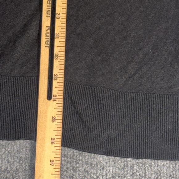 Banana Republic Sweater Mens L Black V-Neck Silk Cashmere Blend Quiet Luxury - Picture 8 of 11